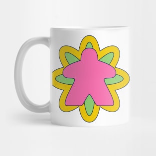 90s Colorful Retro Board Game Meeple Mug